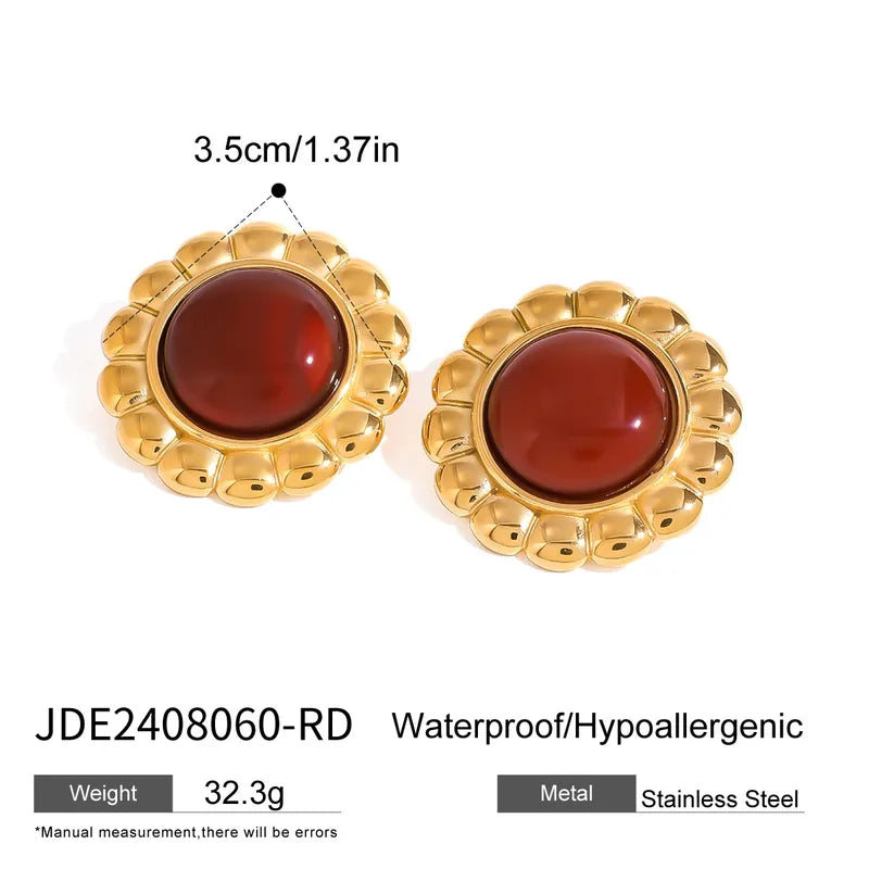 Glided Round Ear-stud
