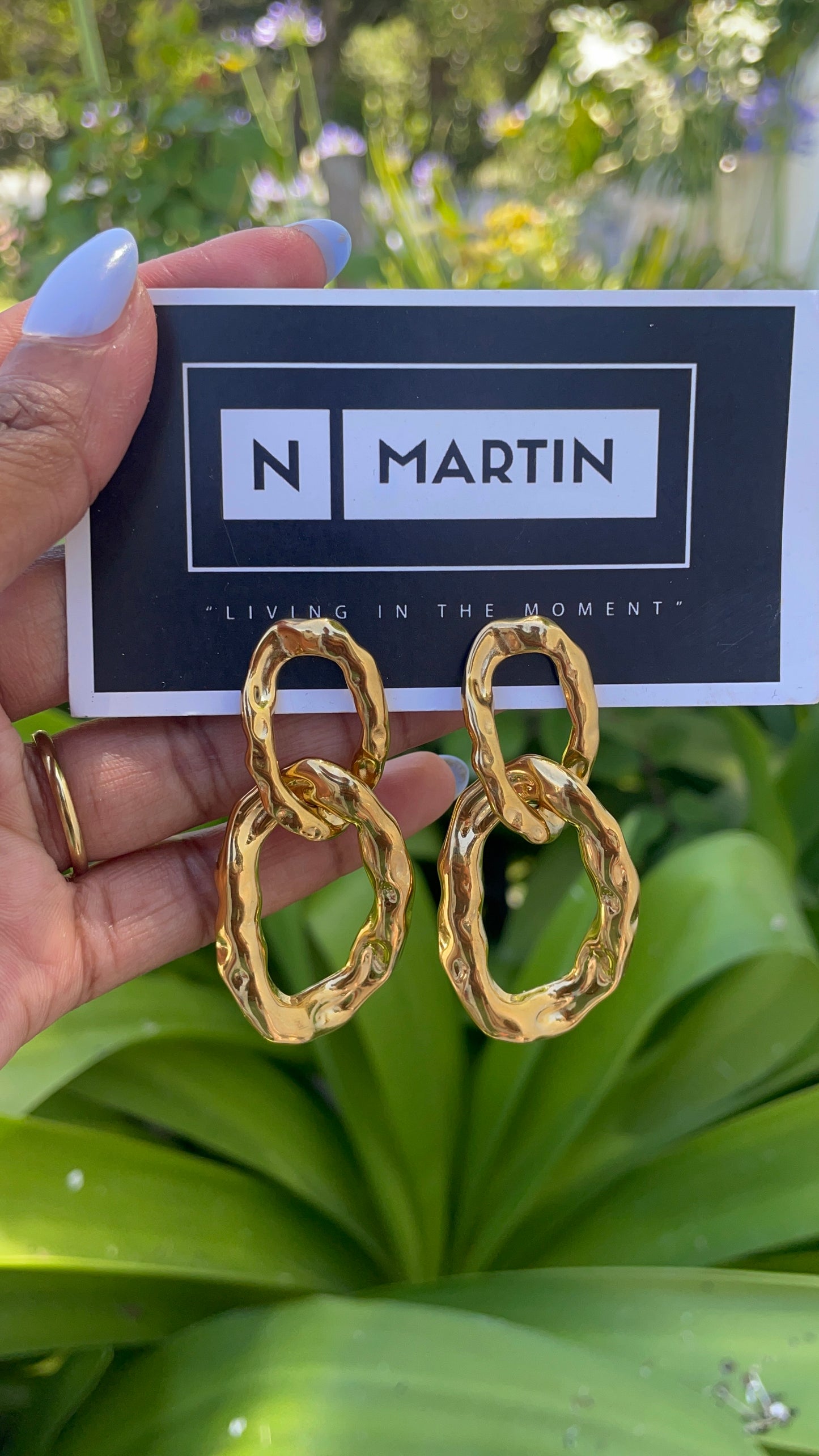 Textured Link Earrings