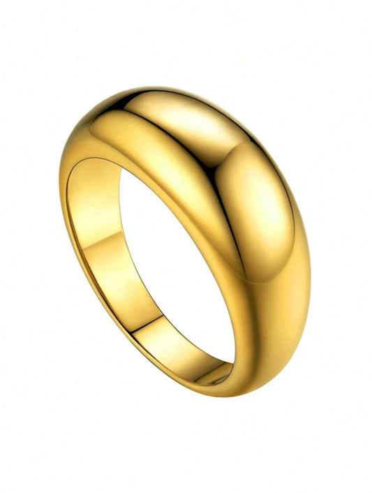 Gold ring on a white background