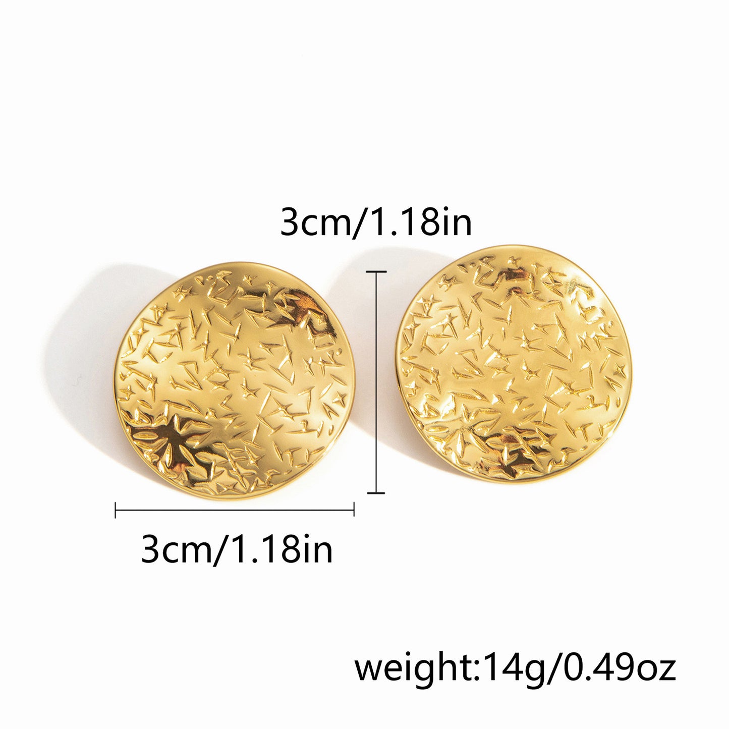 Hammered Flat earrings
