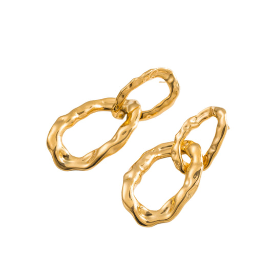 Textured Link  Earrings
